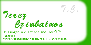 terez czimbalmos business card